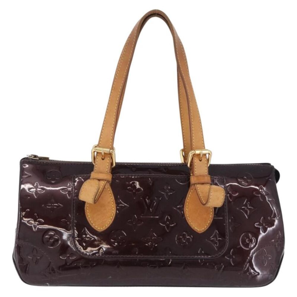 Louis Vuitton Rosewood Avenue Monogram Vernis Burgundy Patent_Leather Handbag